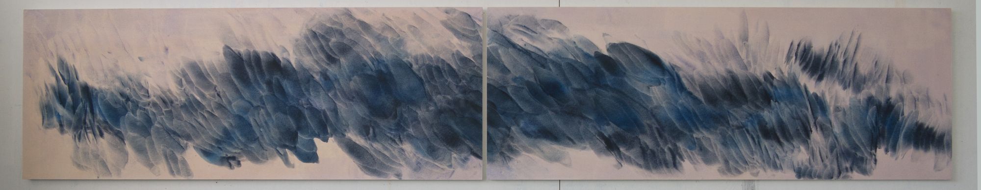 Wind, diptyque 52 x 290 cm, 2015, vendu