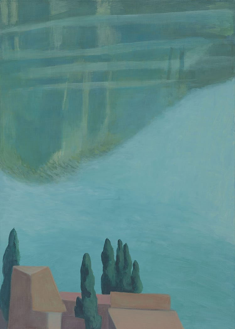 Vert-Miroir, 2025, 70 x 50 cm